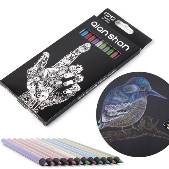 Metallic Colored Pencils 12pcs Colors - Picture 3 of 3